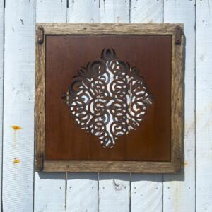 Mandala Wall Art With Timber Frame